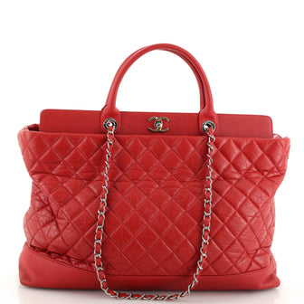 Chanel Be CC Tote Quilted Aged Calfskin XL
