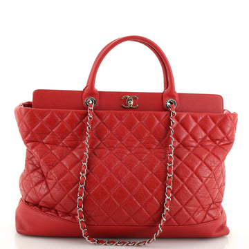 Chanel Be CC Tote Quilted Aged Calfskin XL