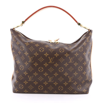 Louis Vuitton Sully Handbag Monogram Canvas PM Brown