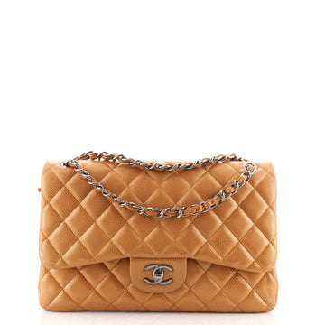 Chanel Classic Double Flap Bag Quilted Caviar Jumbo