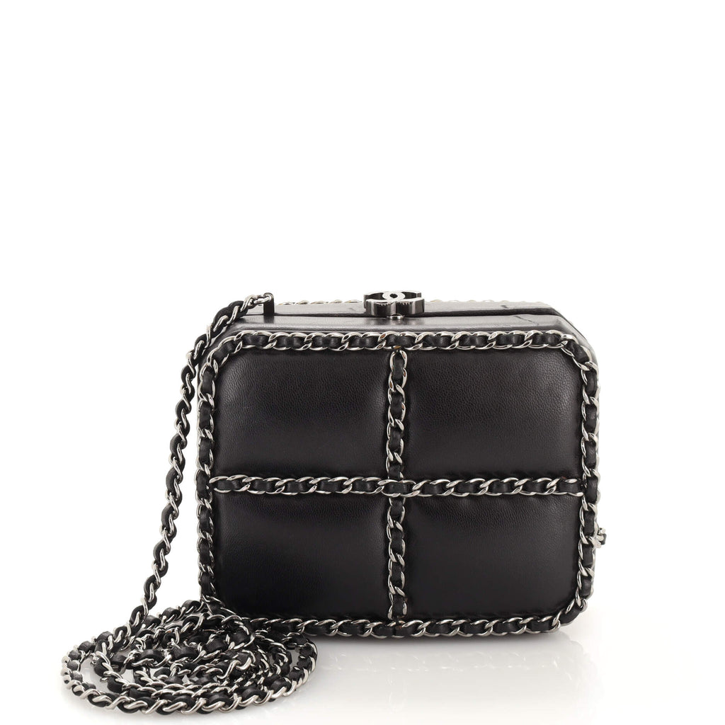 Chanel Chain Frame CC Box Minaudiere Calfskin Mini Black 1949601