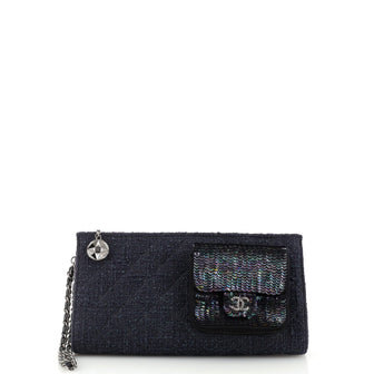 Chanel Mineral Nights Wristlet Quilted Tweed with Sequins