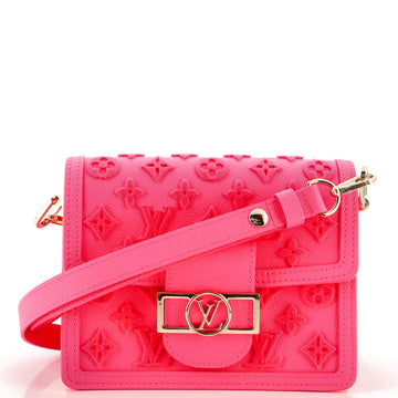 Louis Vuitton Dauphine Shoulder Bag Monogram Tuffetage Leather Mini