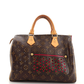 Louis Vuitton Speedy Handbag Perforated Monogram Canvas 30