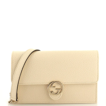 Gucci Interlocking Wallet on Chain (Outlet) Leather