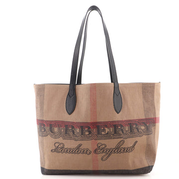Burberry Doodle Reversible Tote Printed Canvas Large
