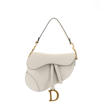Christian Dior Saddle Handbag Leather Medium