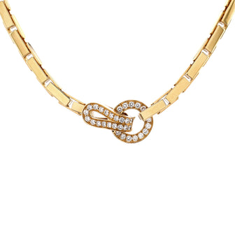 Cartier Agrafe Necklace 18K Yellow Gold and Diamonds