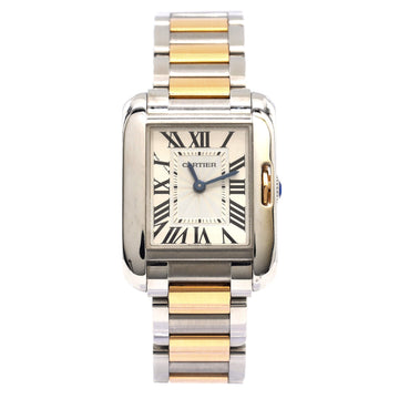 Cartier Tank Anglaise Quartz Watch Stainless Steel and Rose Gold 23