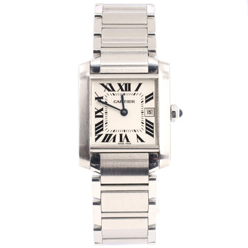 Cartier Tank Francaise Quartz Watch Stainless Steel 25
