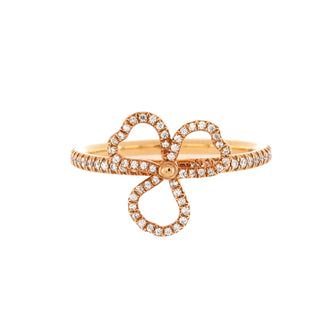 Tiffany & Co. Paper Flowers Open Ring 18K Rose Gold and Diamonds Mini