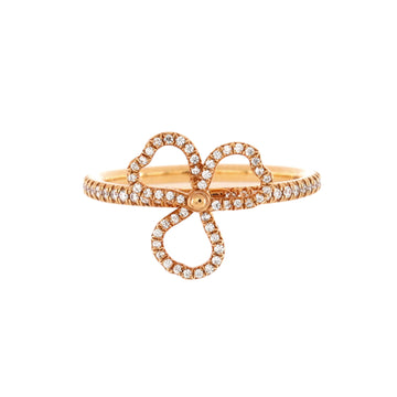 Tiffany & Co. Paper Flowers Open Ring 18K Rose Gold and Diamonds Mini