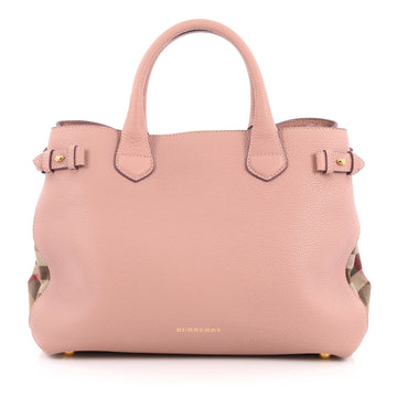 Burberry Banner Convertible Tote Leather and House Check Pink 1950401