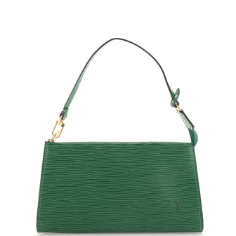 Authentic Louis Vuitton Epi Pochette Accessoires Pouch Green