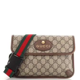 Gucci Neo Vintage Flap Belt Bag GG Coated Canvas
