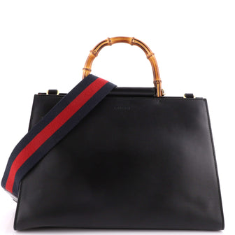 Gucci Nymphaea Top Handle Bag Leather Medium