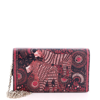 Christian Dior Lady Dior Wallet on Chain Pouch Printed Leather
