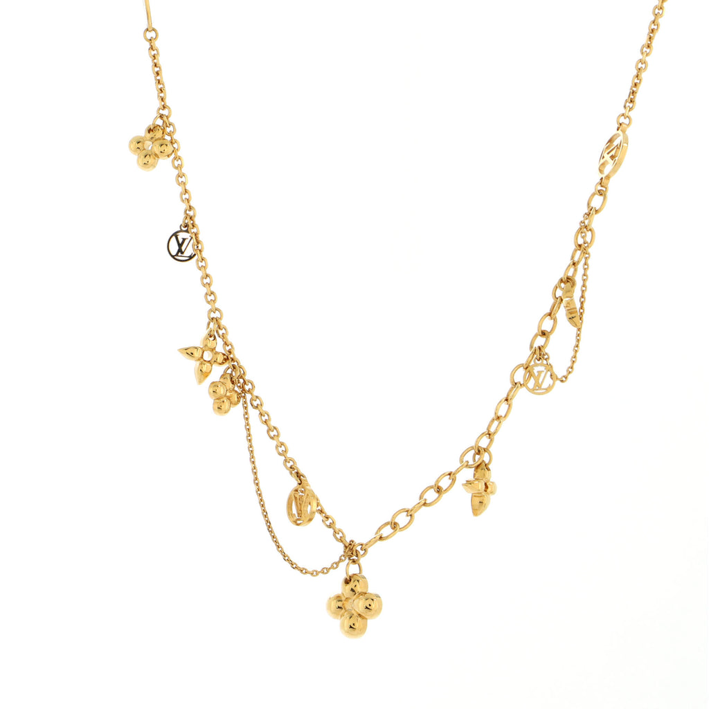 Louis Vuitton Blooming Supple Necklace Metal Gold 195056117