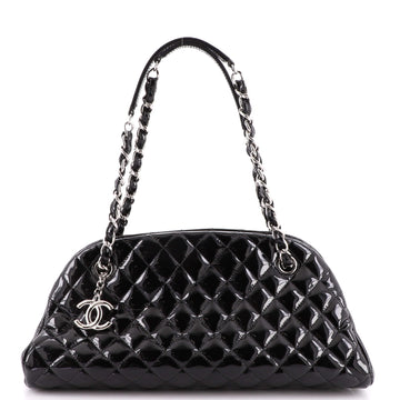 Chanel Just Mademoiselle Bag Quilted Patent Medium