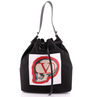 Valentino Garavani Undercover Bucket Bag Printed Nylon