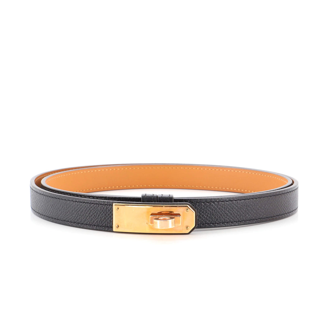 Hermes Kelly Belt Leather Thin Black 195056169