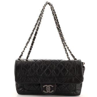 Chanel Coco Rider Flap Bag Quilted Aged Calfskin Medium