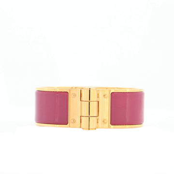 Hermes Charniere Uni Hinged Bracelet Metal and Enamel Wide