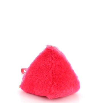 Bottega Veneta Pyramid Pouch Teddy Shearling Small