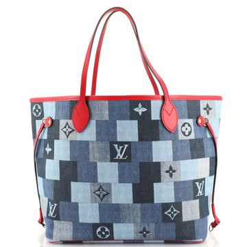 Louis Vuitton Neverfull Tote Damier and Monogram Patchwork Denim MM