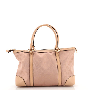 Gucci Lovely Heart Interlocking G Tote GG Canvas Small