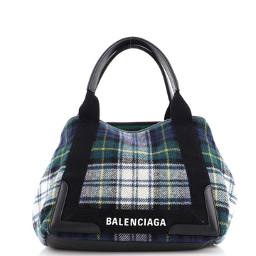 Balenciaga Navy Cabas Wool Small