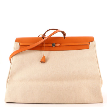 Hermes Herbag Cabine Toile and Leather
