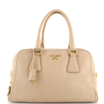 Prada Double Pocket Bauletto Bag Vitello Daino Medium