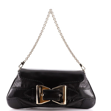 Gucci Queen Chain Clutch Leather