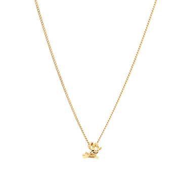 Saint Laurent Monogram Twist Pendant Necklace Metal
