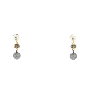 Louis Vuitton Cry Me a River Earrings Metal with Crystals and Faux Pearls