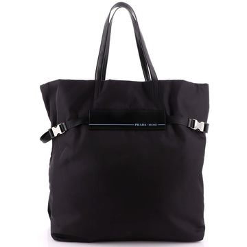 Prada Belted Logo Tote Tessuto Large