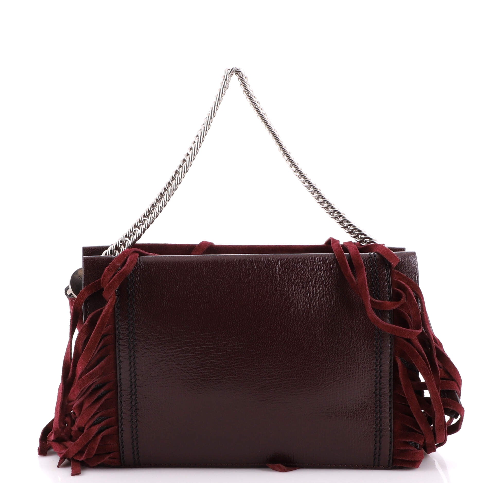 Givenchy Cross 3 Crossbody Bag Fringe Leather and Suede Small Red