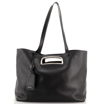Prada Cut-Out Handle Tote City Calfskin Medium