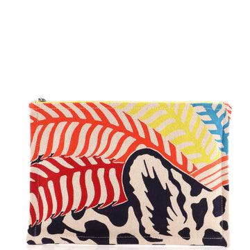 Hermes Flat Yachting Pouch Printed Toile GM