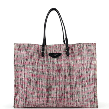Balenciaga Papier A4 Zip Around Classic Studs Bag Tweed Large