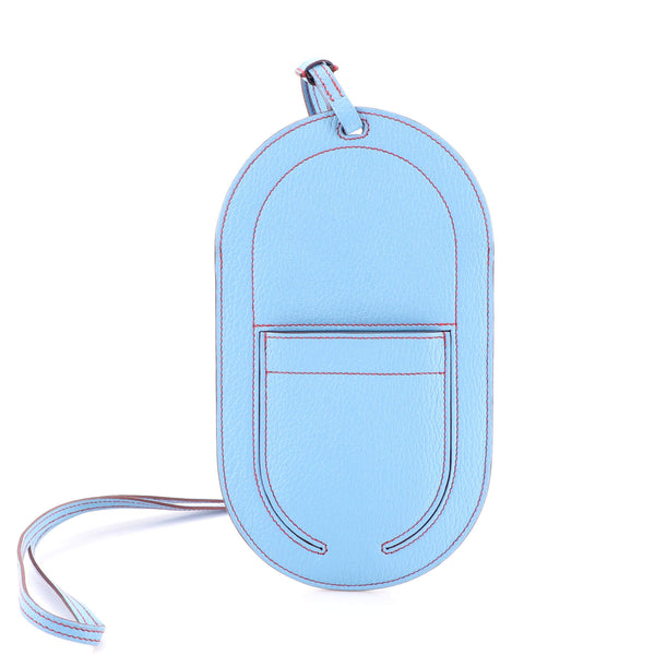 Hermes In-The-Loop Phone To Go Case Leather PM Blue 585615
