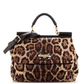 Dolce & Gabbana Miss Sicily Bag Printed Nylon Large