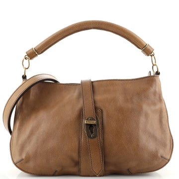 Burberry Turn Lock Tote Buffalo Leather East West