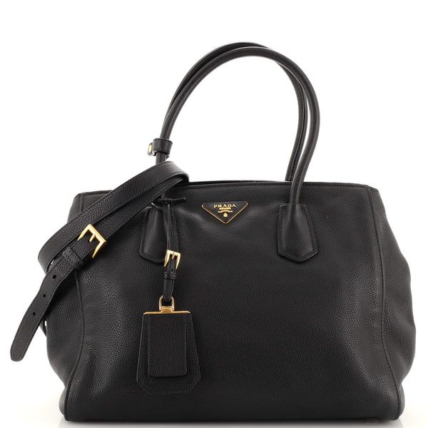 Prada - Black Vitello Daino Shopping Bag