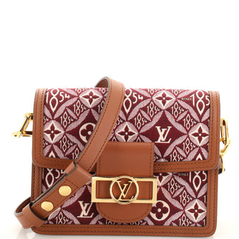 Louis Vuitton Dauphine Shoulder Bag Limited Edition Since 1854 Monogram Jacquard Mini Red