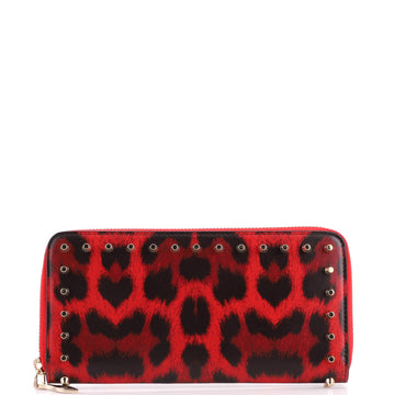 Christian Louboutin Panettone Wallet Spiked Printed Leather