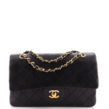 Chanel Vintage Classic Double Flap Bag Quilted Lambskin Medium