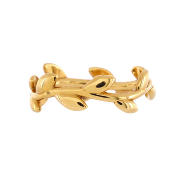 Tiffany & Co. Paloma Picasso Olive Leaf Band Ring 18K Yellow Gold Narrow