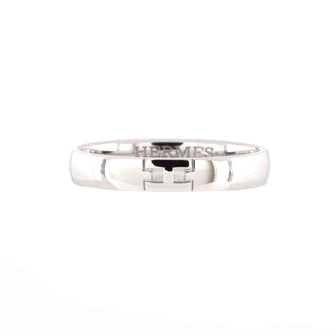 Hermes Ever Herakles Wedding Band Ring 18K White Gold